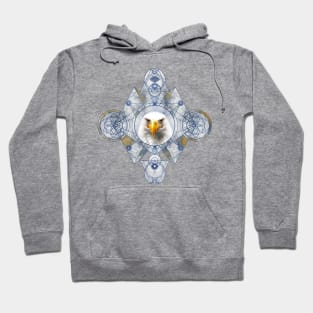 Eagle in Sacred Geometry Ornament Hoodie